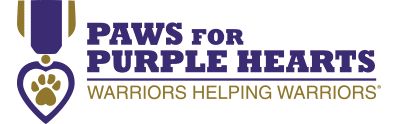 paws for purple hearts logo