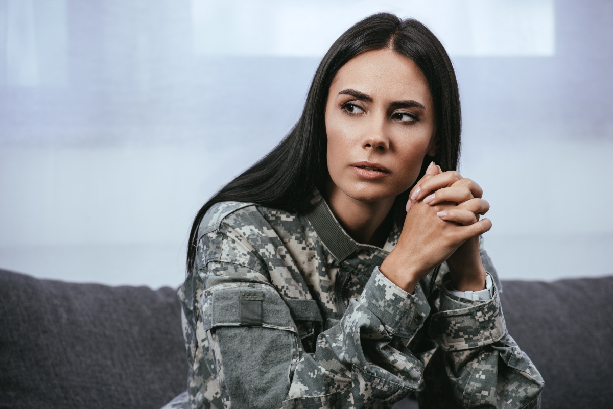 portrait of a female soldier