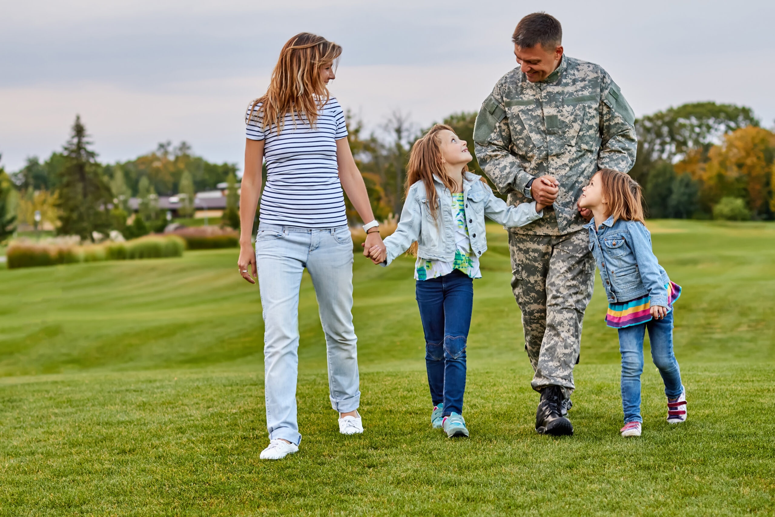 family with a soldier