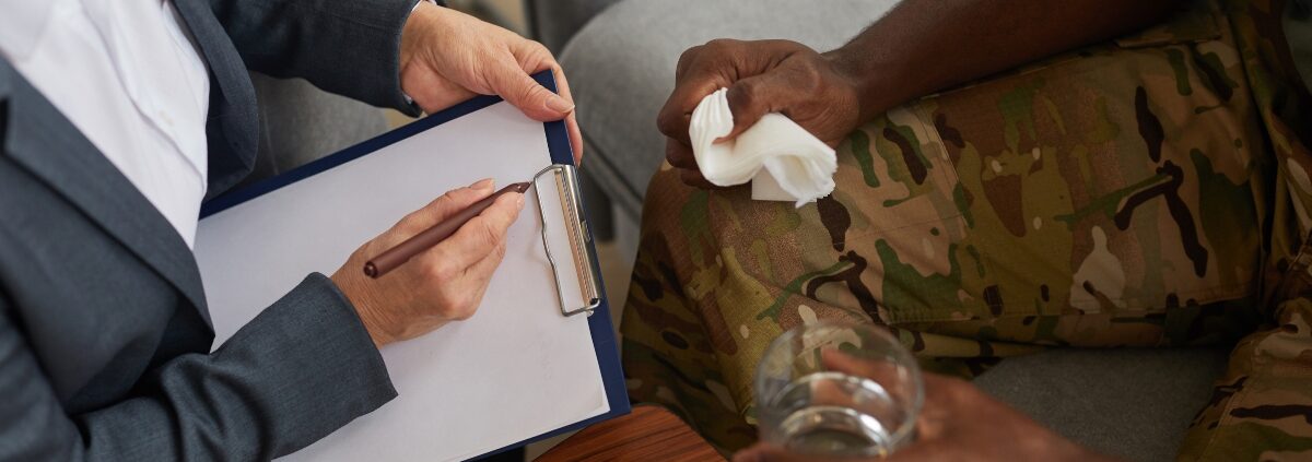 Psychologist Helping Soldier